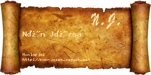 Nán Józsa névjegykártya